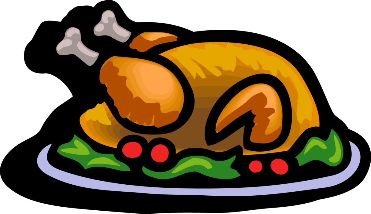 Vector Illustration Of Traditional Thanksgiving And - Thanksgiving Turkey Dinner Clipart, HD Png Download - Transparent PNG Free Download | PNGio