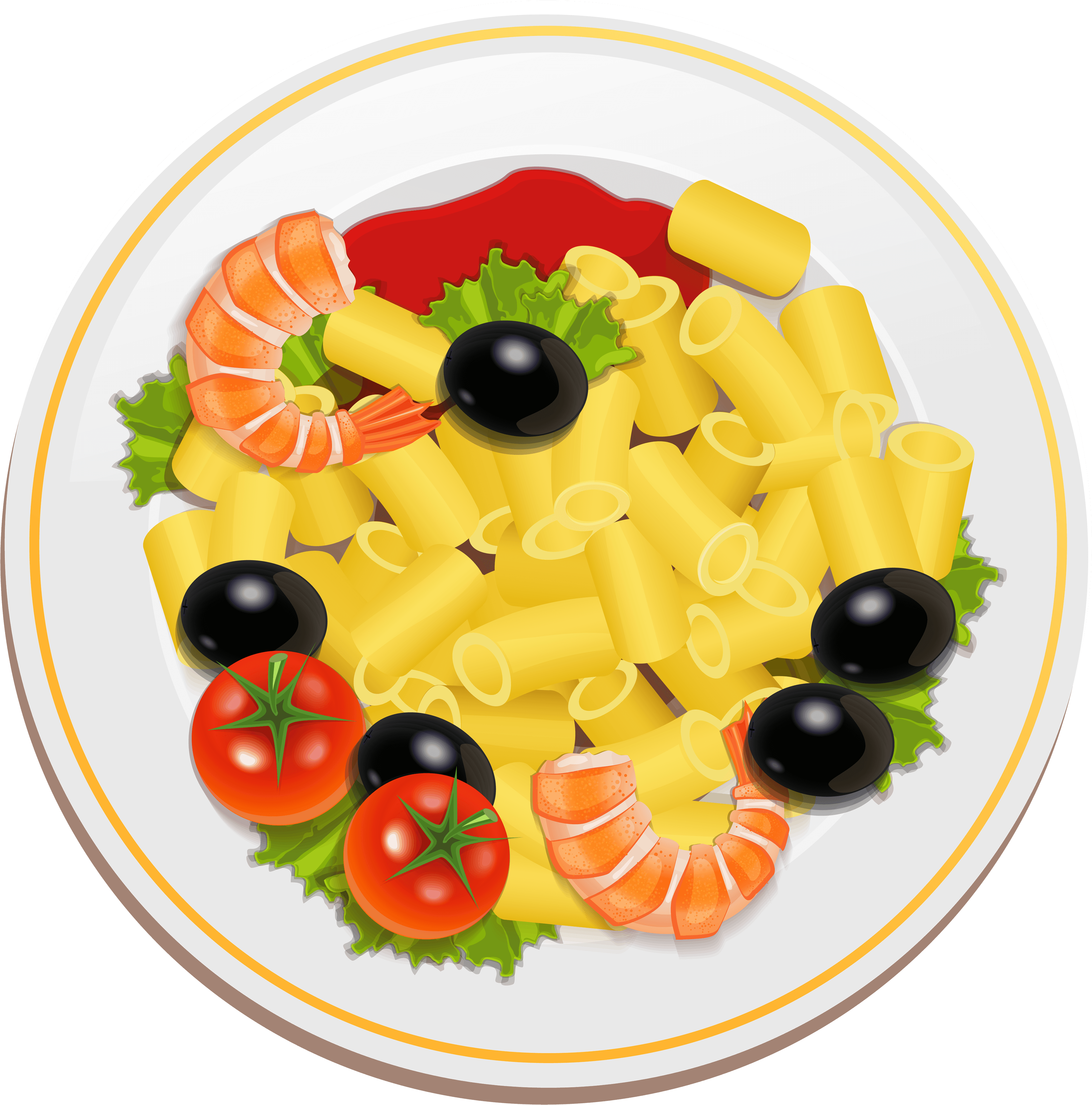 Pasta With Shrimps Png Clipart - Macaroni Clipart, Transparent - Transparent PNG Free Download | PNGio