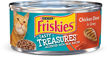 Tasty Treasures Chicken Dinner In Gravy Cat Food - Friskies Tasty Treasures With Cheese, HD Png Download - Transparent PNG Free Download | PNGio