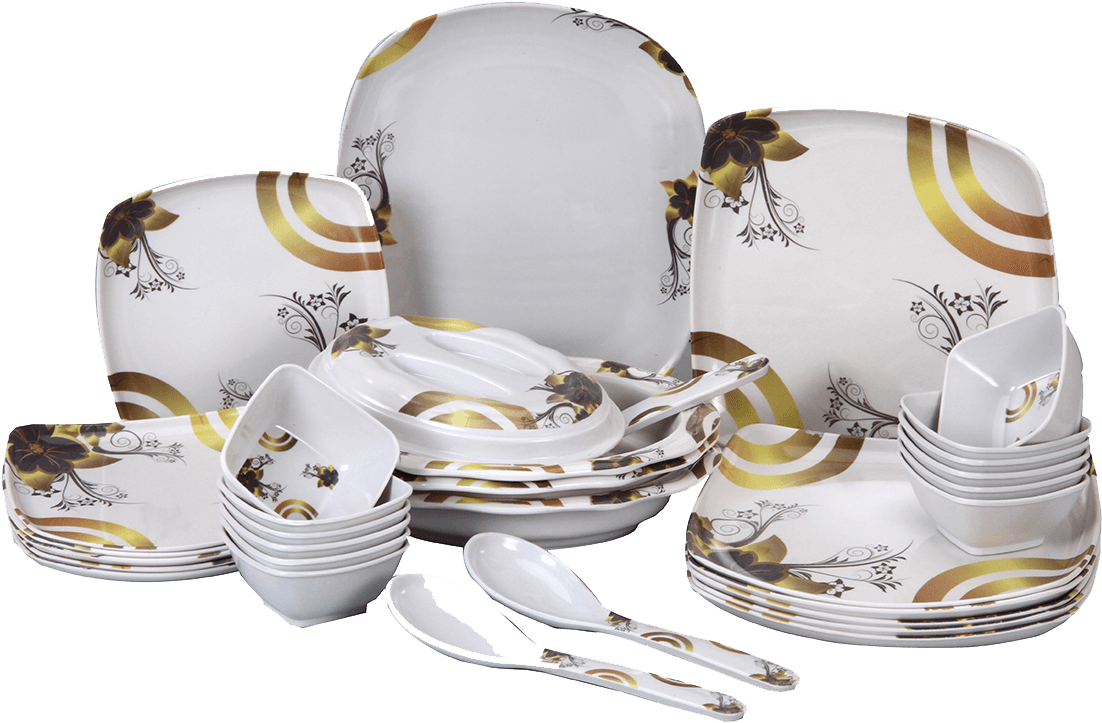 Crockery Dinner Set 34 Pcs - Transparent Dinner Set Png, Png Download - Transparent PNG Free Download | PNGio