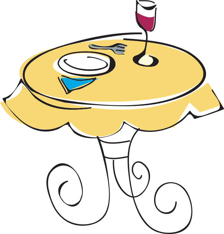 Cafe Table - Fancy Dinner Meals Clip Art, HD Png Download - Transparent PNG Free Download | PNGio