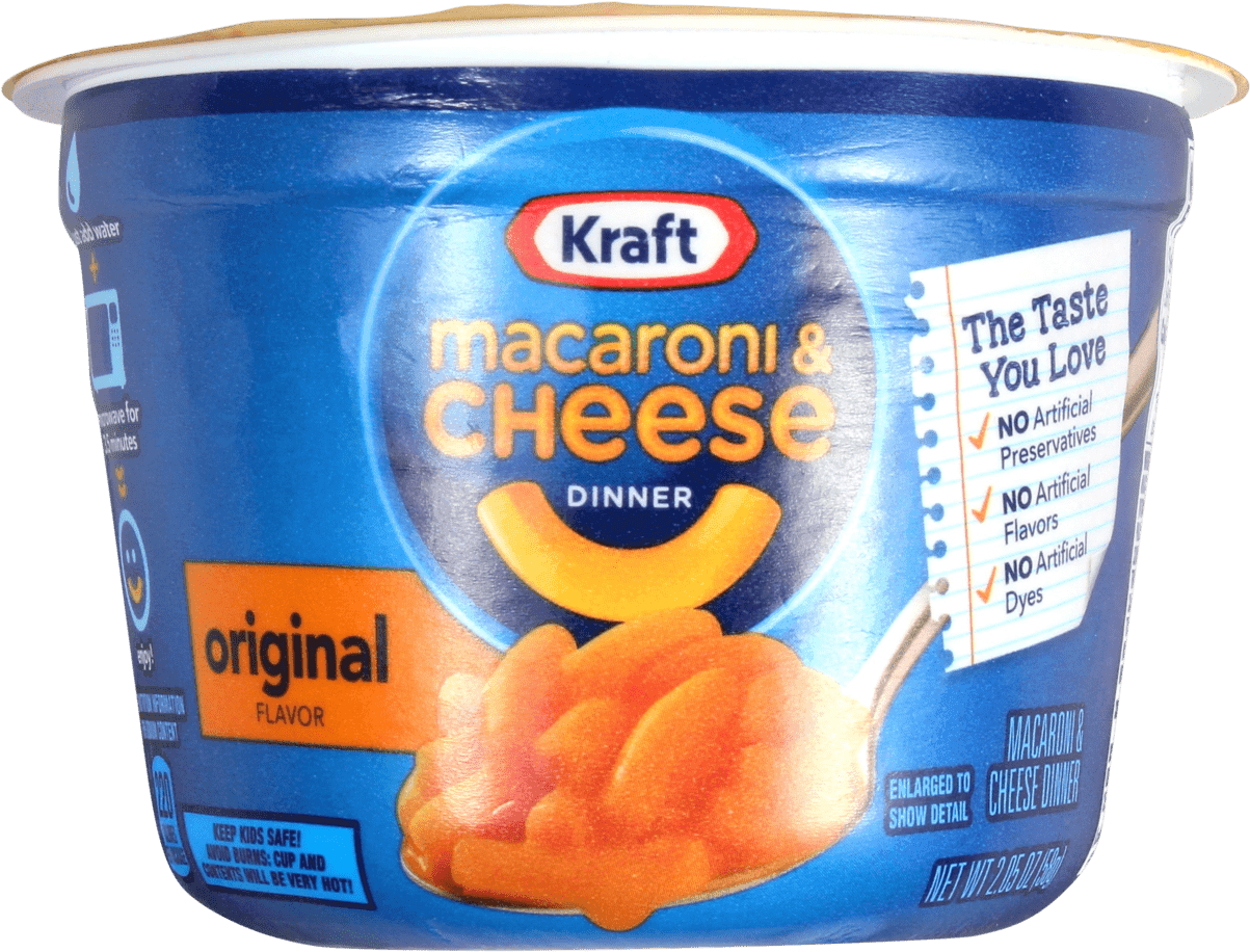 Kraft Easy Macaroni Cheese Micro Cups 2 05oz - Kraft Macaroni And Cheese, HD Png Download - Transparent PNG Free Download | PNGio