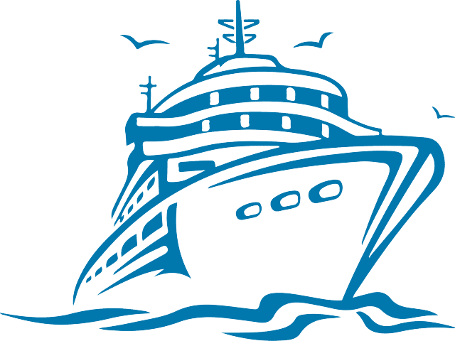 Transparent Ships Wheel Clipart - Black And White Cruise Ship Clipart, HD Png Download - Transparent PNG Free Download | PNGio