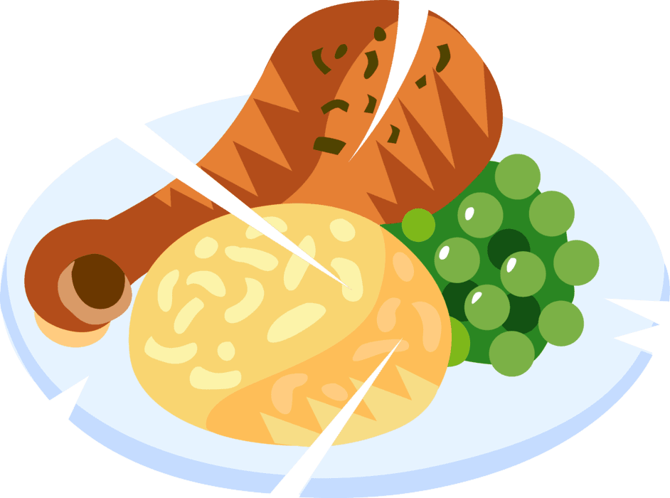 Vector Illustration Of Domesticated Fowl Fried Chicken - Chicken Mashed Potatoes Clipart, HD Png Download - Transparent PNG Free Download | PNGio