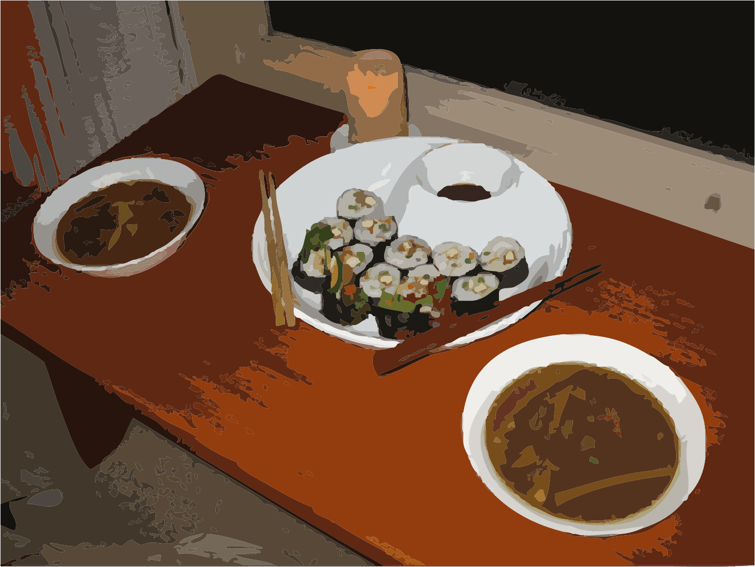A Candlelight Sushi Dinner Clip Arts - Gimbap, HD Png Download - Transparent PNG Free Download | PNGio