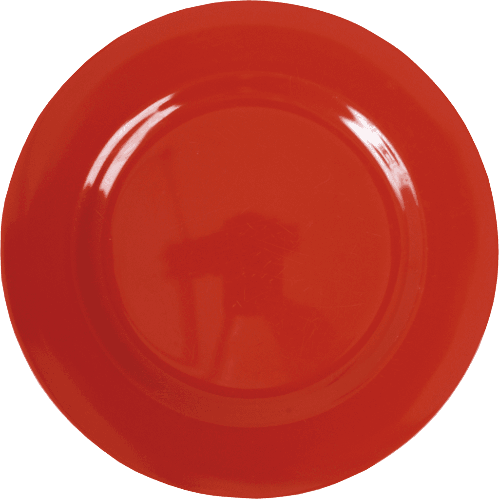 Red Melamine Round Dinner Plate By Rice Dk Vibrant - Red Plate Clipart, HD Png Download - Transparent PNG Free Download | PNGio