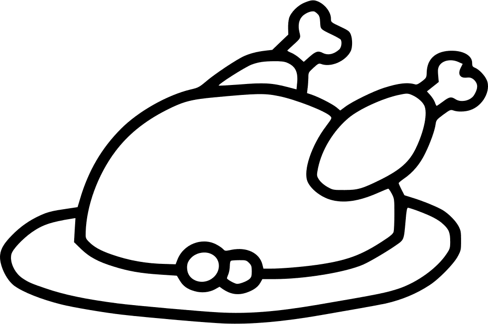 Turkey Meat Dinner Feast Svg Png Icon Free Download - ภาพ ระบายสี เนื้อ ไก่, Transparent - Transparent PNG Free Download | PNGio