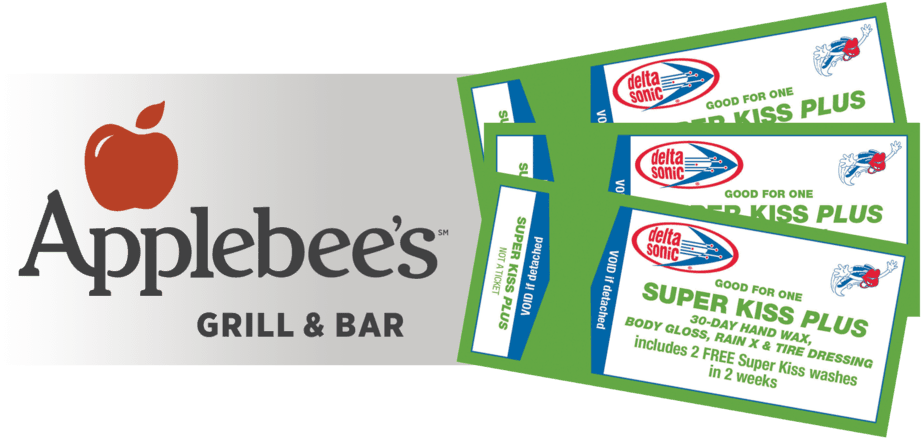 3 Super Kiss Plus Washes And Free Dinner At Applebees - Applebees, HD Png Download - Transparent PNG Free Download | PNGio