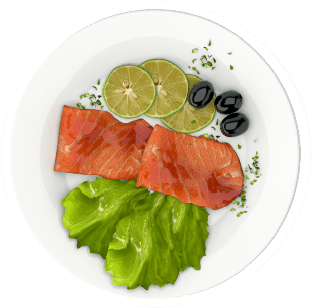 3d Realistic Food Fish Dish For Dinner 3 Top View, - Plato De Comida Desde Arriba Png, Transparent - Transparent PNG Free Download | PNGio