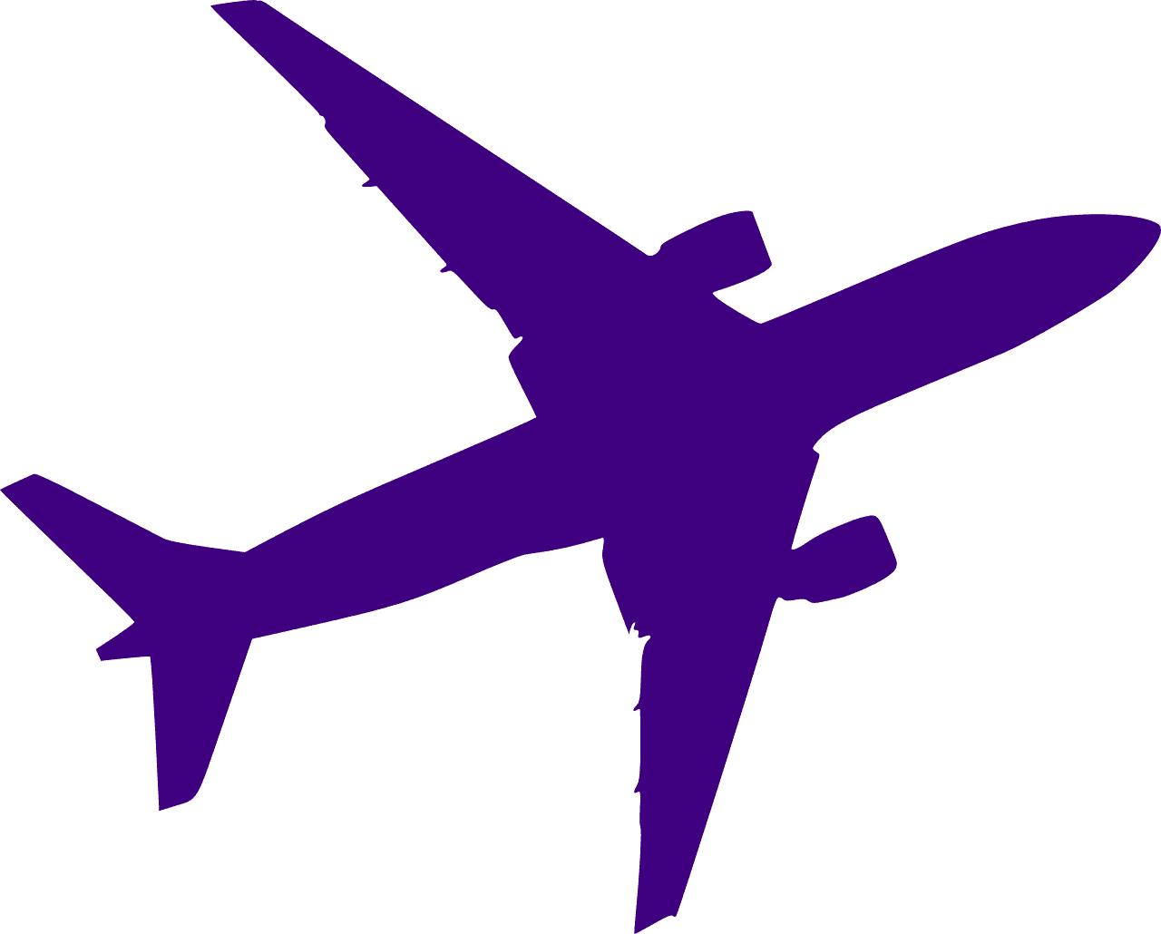 Airplane Clipart Purple - Black And White Airplane - Free Transparent PNG Clipart Images Download. - Transparent PNG Free Download | PNGio