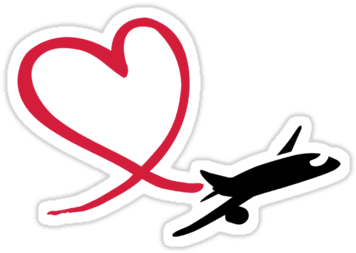 Cute Pullover Hoodies For Women Download - Airplane Red Heart Ornament (round) - Free Transparent PNG Clipart Images Download. - Transparent PNG Free Download | PNGio