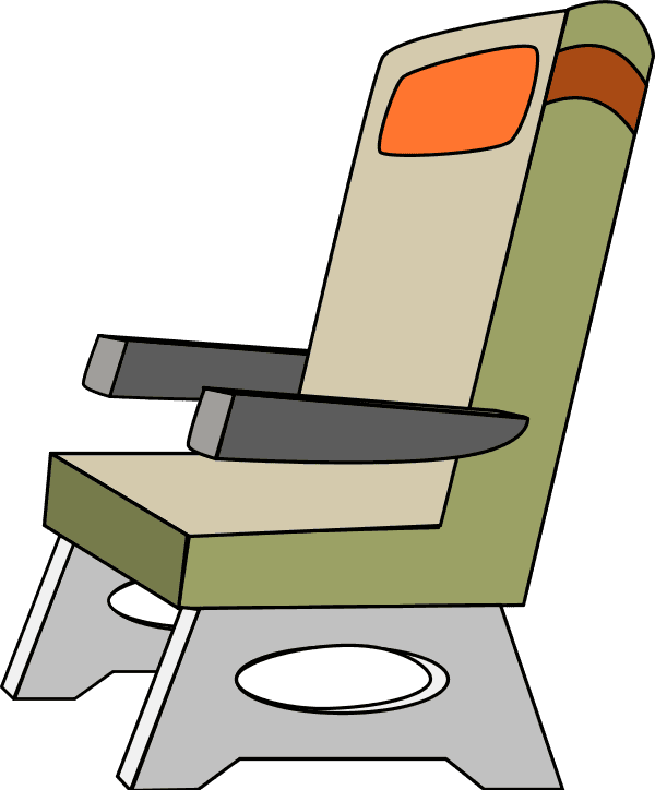 Airplane Seat Clipart - Cartoon Airplane Seat - Free Transparent PNG Clipart Images Download. - Transparent PNG Free Download | PNGio