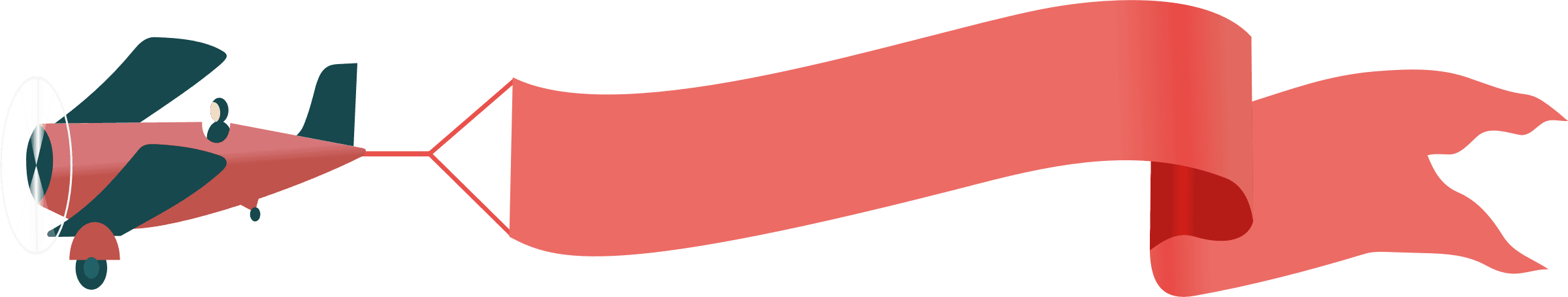 Clipart - Airplane Clipart With Banner - Free Transparent PNG Clipart Images Download. - Transparent PNG Free Download | PNGio