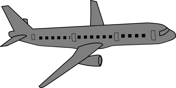Grey Airplane Clip Art At Clker - Airplane Clipart Grey - Free Transparent PNG Clipart Images Download. - Transparent PNG Free Download | PNGio