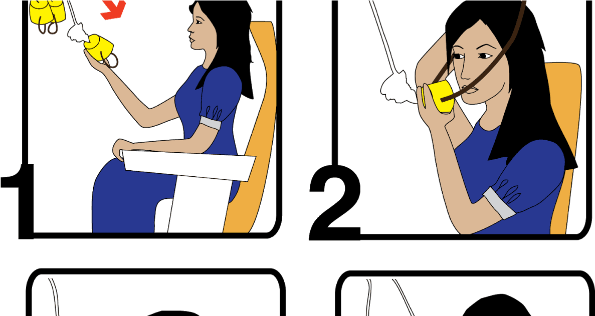 Airplane Oxygen Mask Instructions - Free Transparent PNG Clipart Images Download. - Transparent PNG Free Download | PNGio