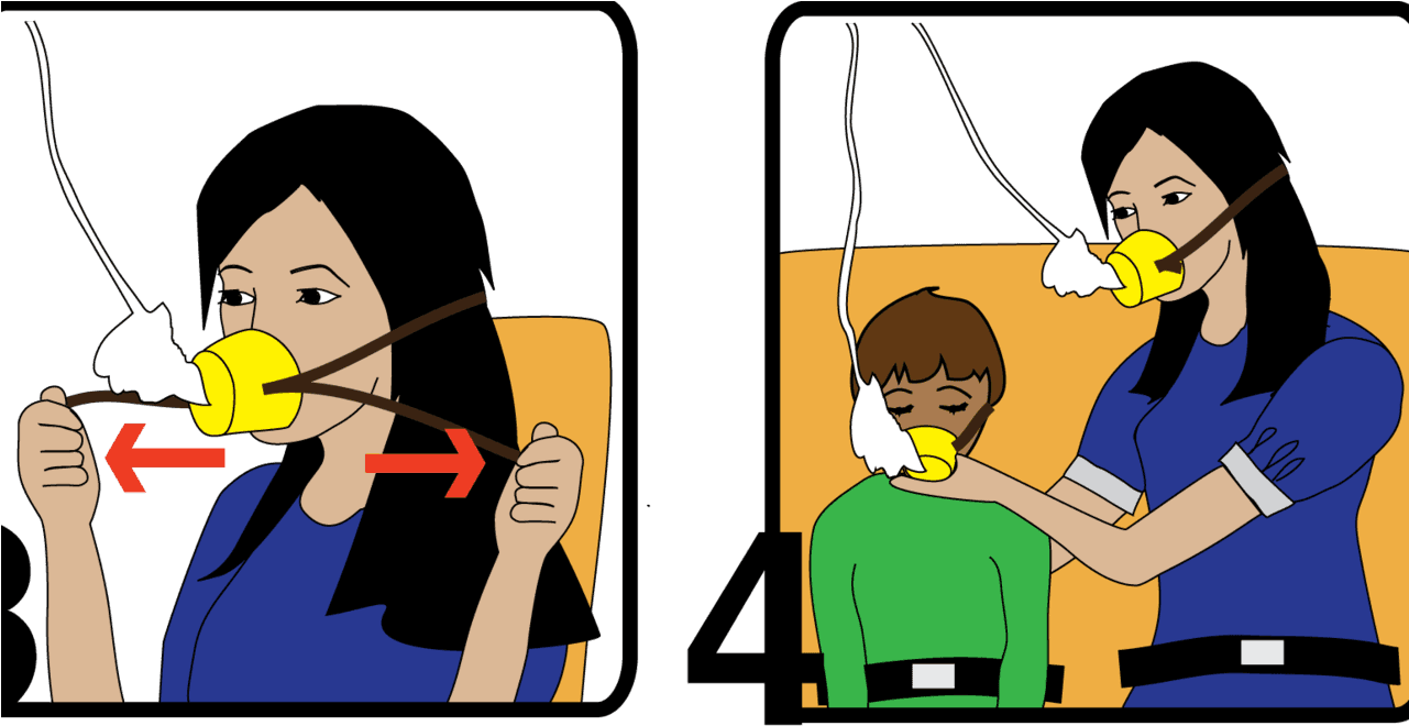 Airplane Oxygen Mask Instructions - Free Transparent PNG Clipart Images Download. - Transparent PNG Free Download | PNGio