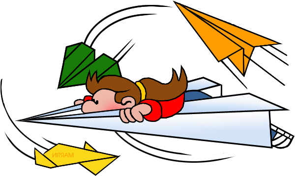 Flying Paper Airplane Clipart - Paper Airplane - Free Transparent PNG Clipart Images Download. - Transparent PNG Free Download | PNGio