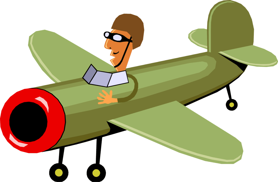 Vector Illustration Of Airforce Pilot Flies Military - Airplane Clipart - Free Transparent PNG Clipart Images Download. - Transparent PNG Free Download | PNGio