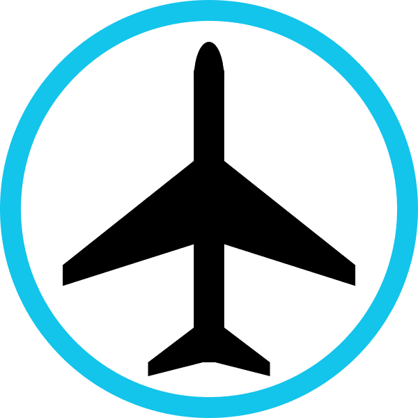 Aircraft Plan Black On Circle Light Blue - Tattoo Airplane Outline - Free Transparent PNG Clipart Images Download. - Transparent PNG Free Download | PNGio