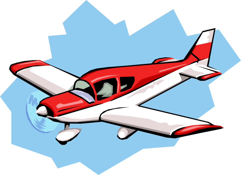 Vector Illustration Of Small Fixed Wing Piston Powered - Airplane Clipart - Free Transparent PNG Clipart Images Download. - Transparent PNG Free Download | PNGio