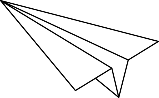 The Paper Airplane The Paper Airplane Paper Plane Computer - Paper Airplane Clipart Black And White - Free Transparent PNG Clipart Images Download. - Transparent PNG Free Download | PNGio
