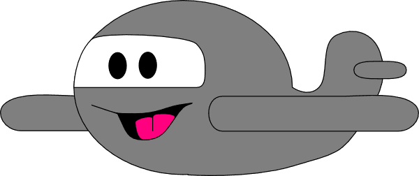 Gray Clipart Airplane - Cartoon Airplane - Free Transparent PNG Clipart Images Download. - Transparent PNG Free Download | PNGio