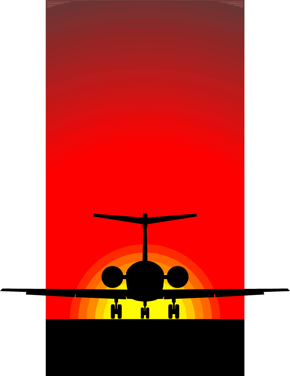Airplane Free Stock Photo Illustration Of A Silhouette - Aircraft Silhouette Clip Art - Free Transparent PNG Clipart Images Download. - Transparent PNG Free Download | PNGio