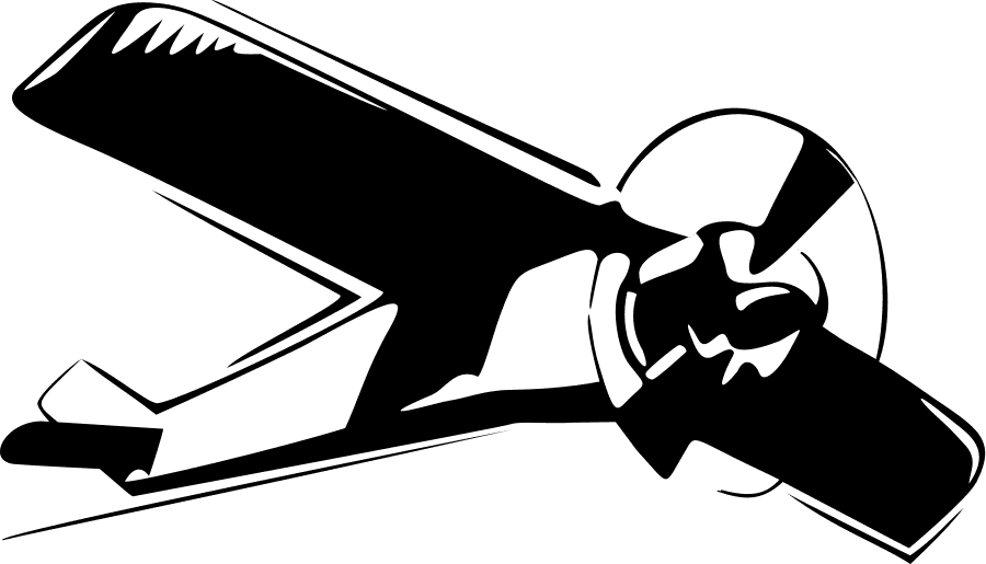 Airplane - Clipart - Black - And - White - Old Plane Vector Png - Free Transparent PNG Clipart Images Download. - Transparent PNG Free Download | PNGio