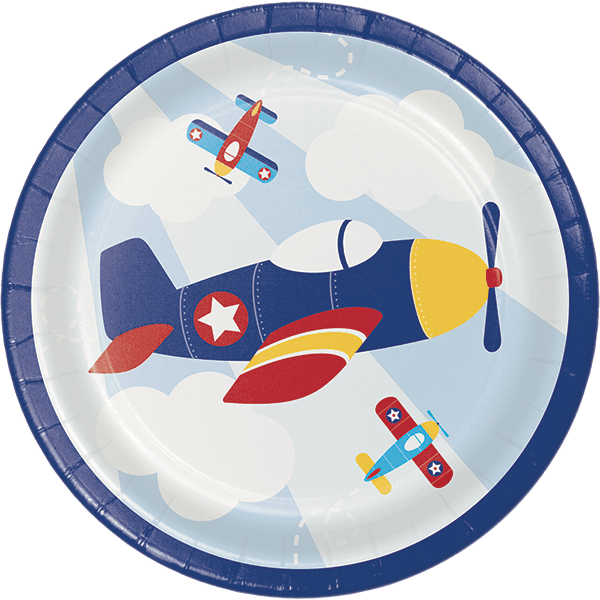 Airplane Flyer Dessert Plates - Purr-fect Party Dinner Plates - 23cm (8pk) (pack Of - Free Transparent PNG Clipart Images Download. - Transparent PNG Free Download | PNGio