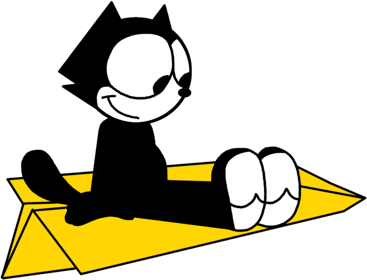 Felix Flying Magic Bag Turned Paper Airplane By Marcospower1996 - Felix The Cat - Free Transparent PNG Clipart Images Download. - Transparent PNG Free Download | PNGio