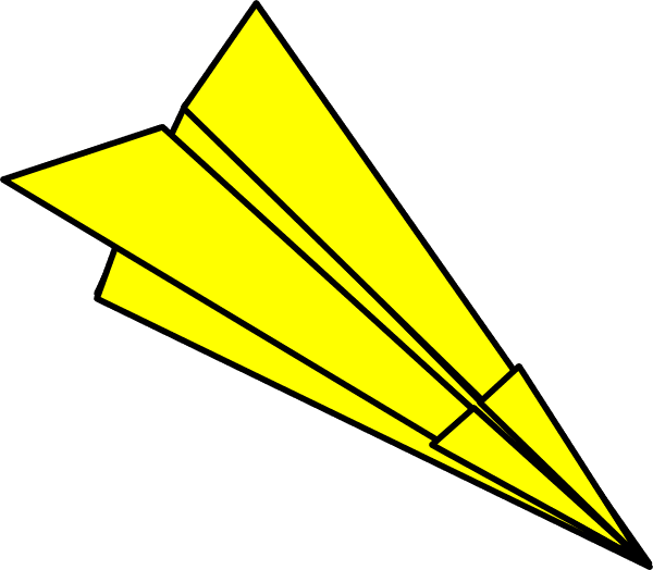 Paper Airplane Clipart U0026middot Yellow Paperplane - Paper Plane - Free Transparent PNG Clipart Images Download. - Transparent PNG Free Download | PNGio