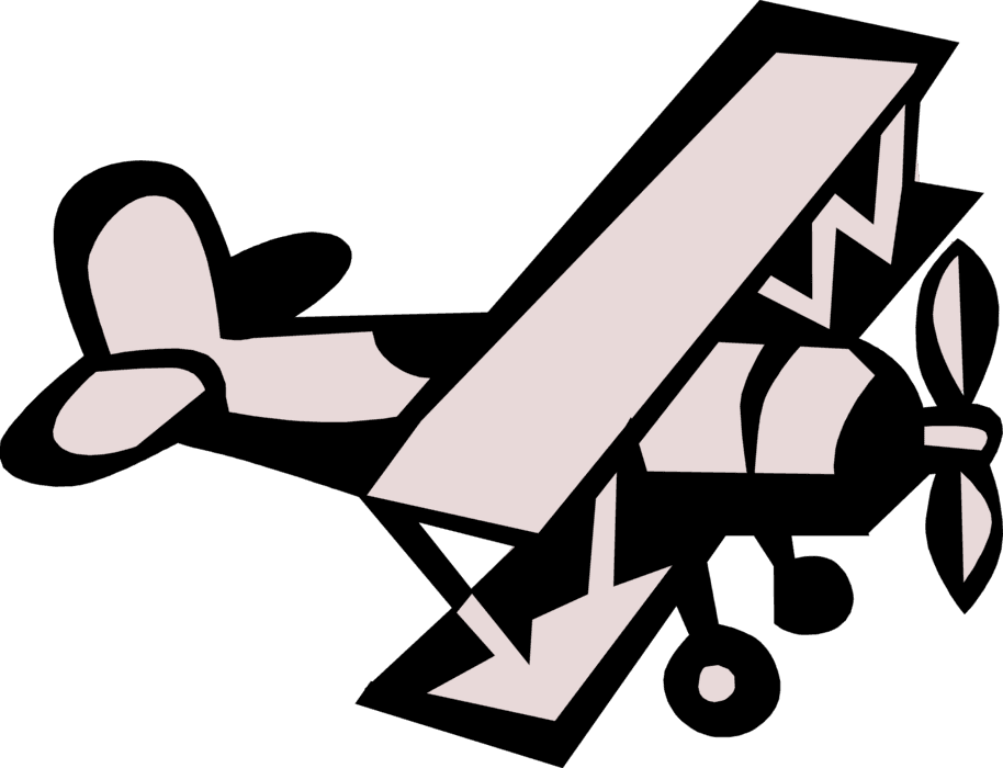 Vector Illustration Of Biplane Fixed-wing Aircraft - Vector Illustration Of Biplane Fixed-wing Aircraft - Free Transparent PNG Clipart Images Download. - Transparent PNG Free Download | PNGio