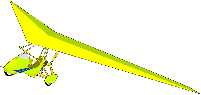 Microlight Fly Plane Airplane Glider Yello - Microlight Cartoon - Free Transparent PNG Clipart Images Download. - Transparent PNG Free Download | PNGio