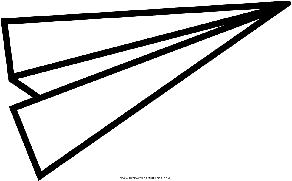 Paper Airplane Coloring Page - Line Art - Free Transparent PNG Clipart Images Download. - Transparent PNG Free Download | PNGio