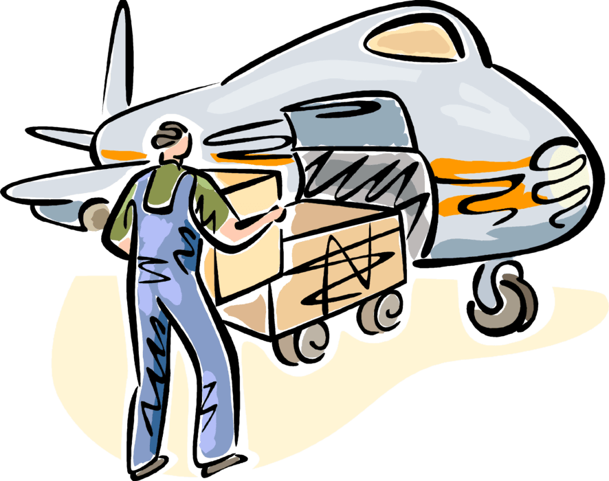 Vector Illustration Of Airport Terminal Baggage Handler - Clip Art - Free Transparent PNG Clipart Images Download. - Transparent PNG Free Download | PNGio