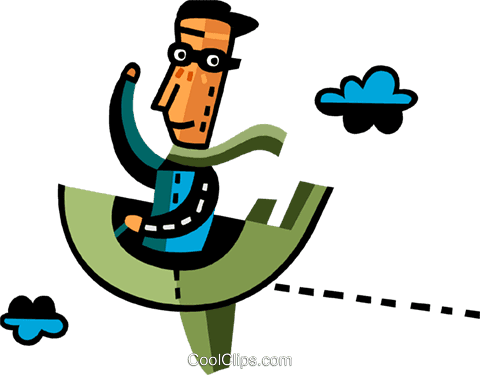 Man Flying Airplane Royalty Free Vector Clip Art Illustration - Man Flying Airplane Royalty Free Vector Clip Art Illustration - Free Transparent PNG Clipart Images Download. - Transparent PNG Free Download | PNGio