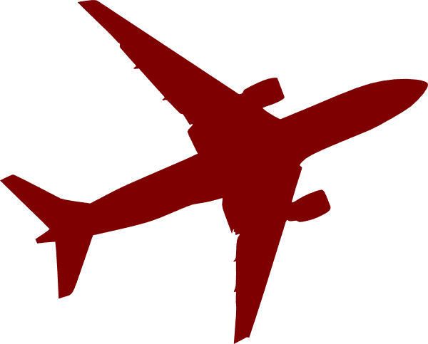 Airplane Clip Art At Clker - Airplane Vector Png Red Transparent PNG - 600x483 - Free Download on - Transparent PNG Free Download | PNGio