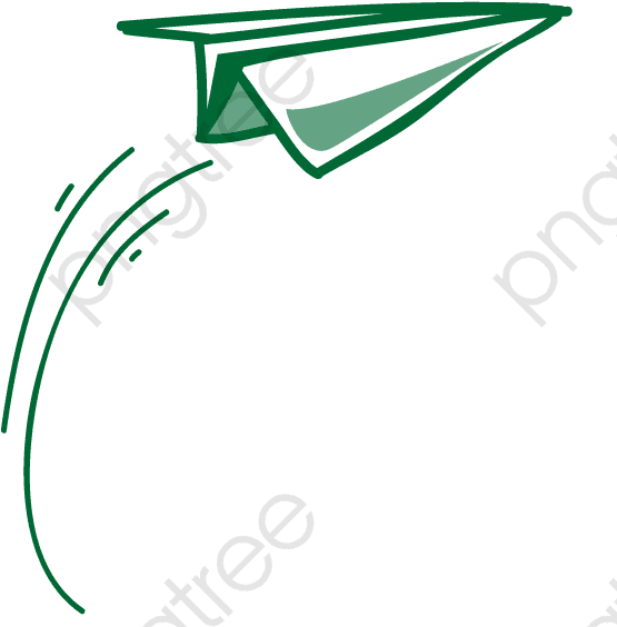 Green Paper Airplane, Airplane Clipart, Paper Plane, - Green Paper Plane, HD Png Download - Transparent PNG Free Download | PNGio