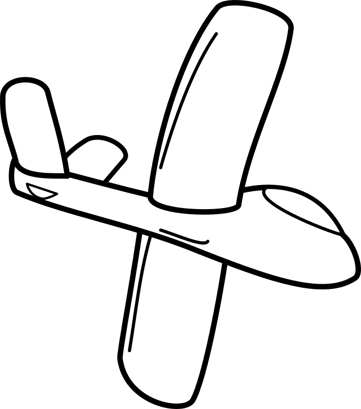 Cartoon Glider Bottom Side - Imagens Com Fundo Preto E Aviao, HD Png Download - Transparent PNG Free Download | PNGio