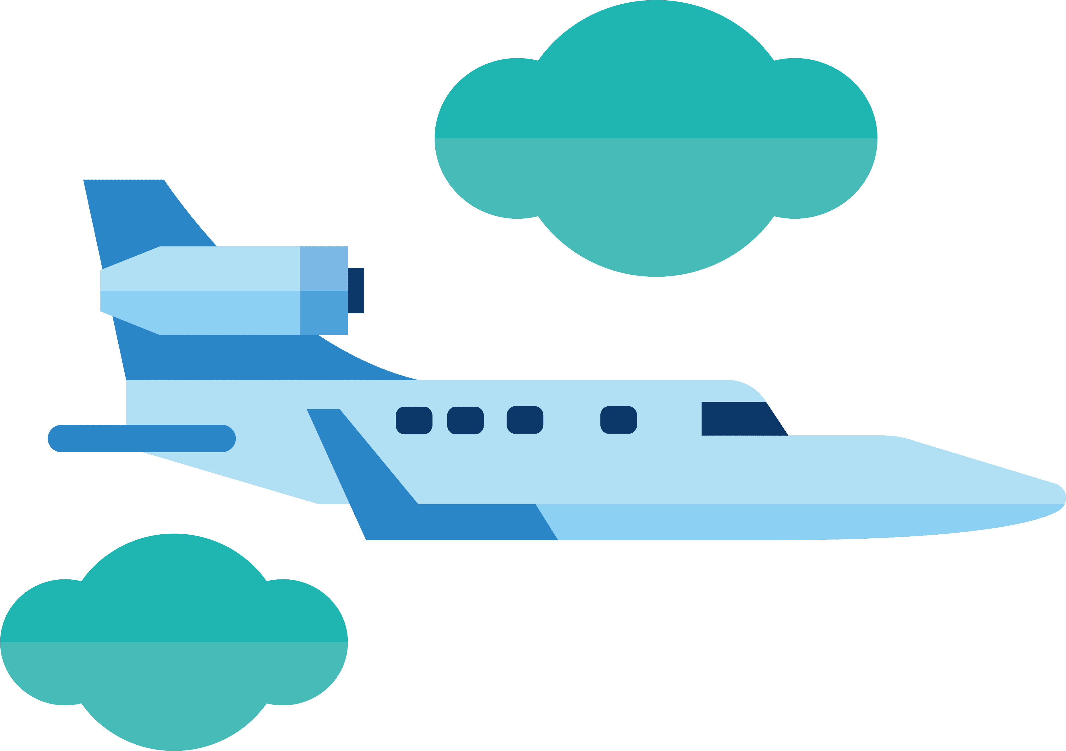 Aircraft Clip Art In The Clouds - Aeroplane In The Clouds Clipart, HD Png Download - Transparent PNG Free Download | PNGio