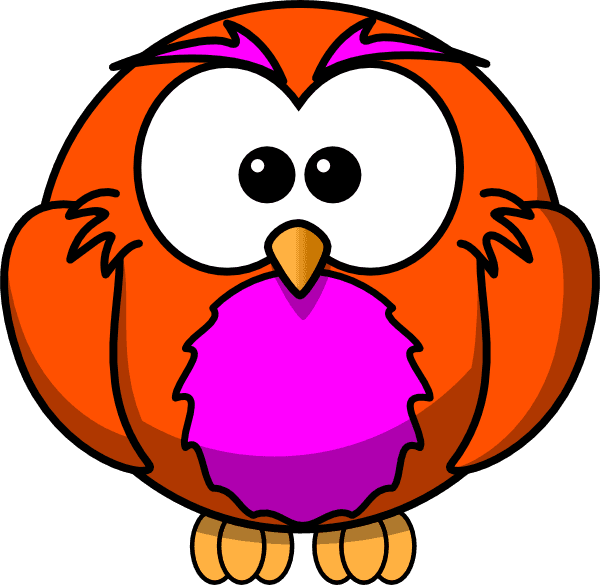 Orange And Purple Hoot Clip Art - Cartoon Owl - Free Transparent PNG Clipart Images Download. - Transparent PNG Free Download | PNGio