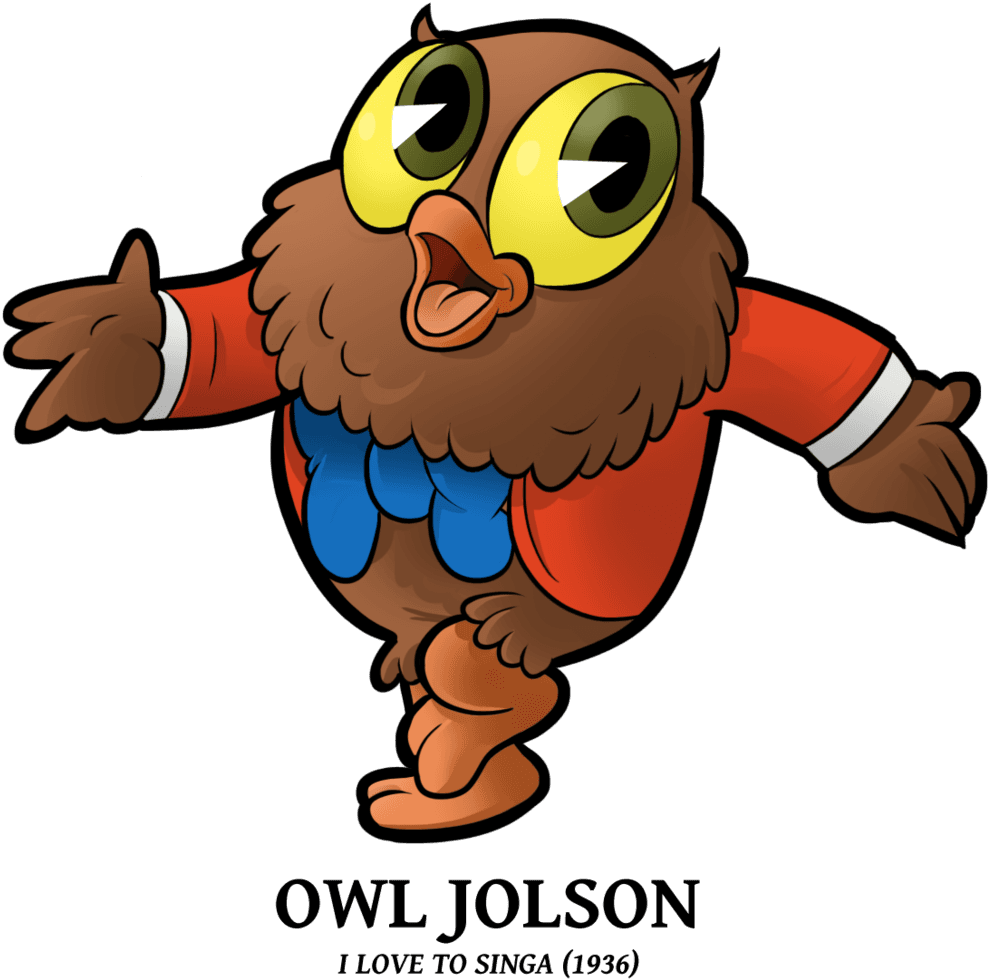 Owl Jolson By Boscoloandrea - Owl Johnson I Love To Singa - Free Transparent PNG Clipart Images Download. - Transparent PNG Free Download | PNGio