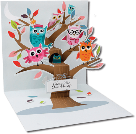 Owls - Owl Pop Up Card - Free Transparent PNG Clipart Images Download. - Transparent PNG Free Download | PNGio