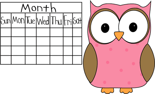 Classroom Job Clip Art - Owl Calendar Clipart - Free Transparent PNG Clipart Images Download. - Transparent PNG Free Download | PNGio