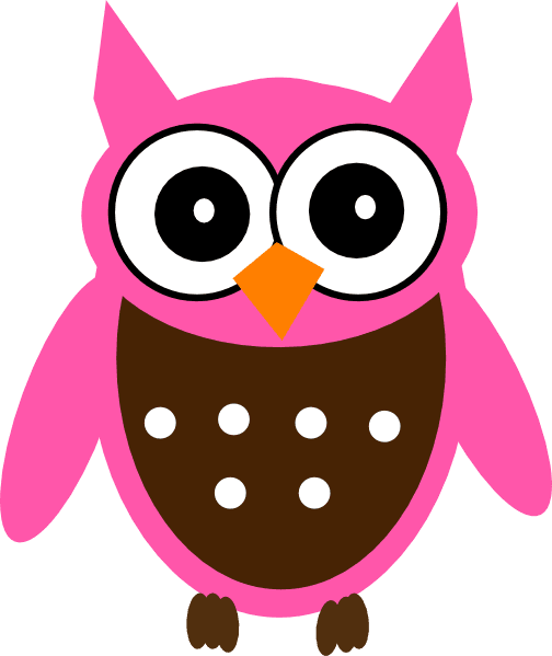 Cute Pink Owl Svg Clip Arts 504 X 599 Px - Cartoon Owl - Free Transparent PNG Clipart Images Download. - Transparent PNG Free Download | PNGio