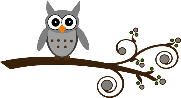 Grey - Owl On Branch Clip Art Black And White - Free Transparent PNG Clipart Images Download. - Transparent PNG Free Download | PNGio
