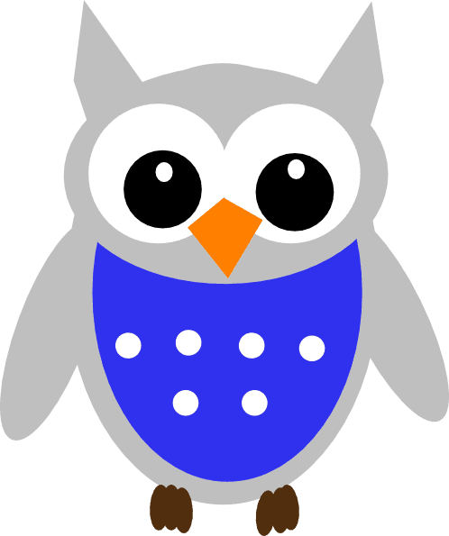 Blue Gray Owl Clip Art At Clker - Baby Owl Clip Art - Free Transparent PNG Clipart Images Download. - Transparent PNG Free Download | PNGio