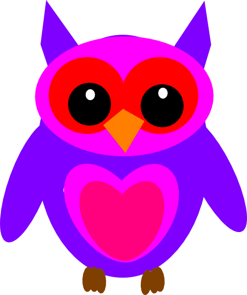 Purple Gray Owl Rosie Clip Art At Clker - Cartoon Clip Art Owls - Free Transparent PNG Clipart Images Download. - Transparent PNG Free Download | PNGio