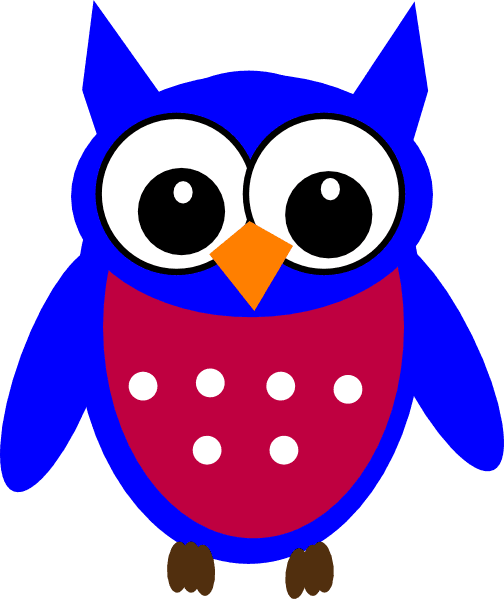 Blue Owl Clip Art At Onclipart - Black And White Owl Clipart - Free Transparent PNG Clipart Images Download. - Transparent PNG Free Download | PNGio