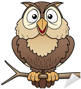 Illustration Of Cartoon Owl Sitting On Tree Branch - Cartoon Picture Of Owl - Free Transparent PNG Clipart Images Download. - Transparent PNG Free Download | PNGio